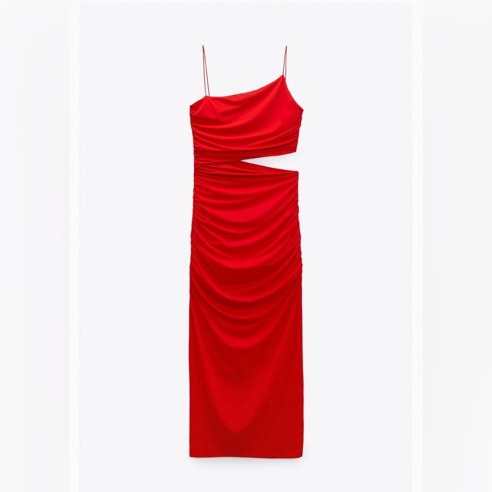 Zara red dress